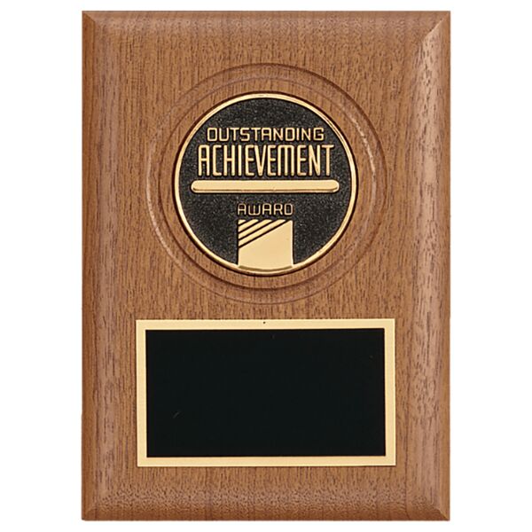 5" x 7" American CAM Plaque with Brass Plate (Medallion Sold Separately) Thumbnail