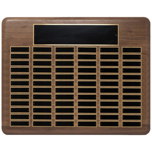 22" x 30"/Plates 7/8" x 2 3/4" American 80 Plate Perpetual Plaque with Brass Plated Steel Plates Thumbnail