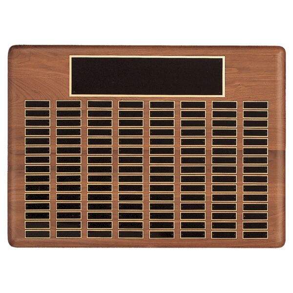 22" x 30"/Plates 7/8" x 2 3/4" American 144 Plate Perpetual Plaque with Brass Plated Steel Plates Thumbnail