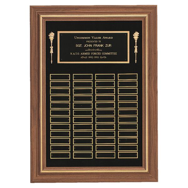 18" x 25"/Plates 7/8" x 2 3/4" American 36 Plate Perpetual Plaque with Brass Plates Thumbnail