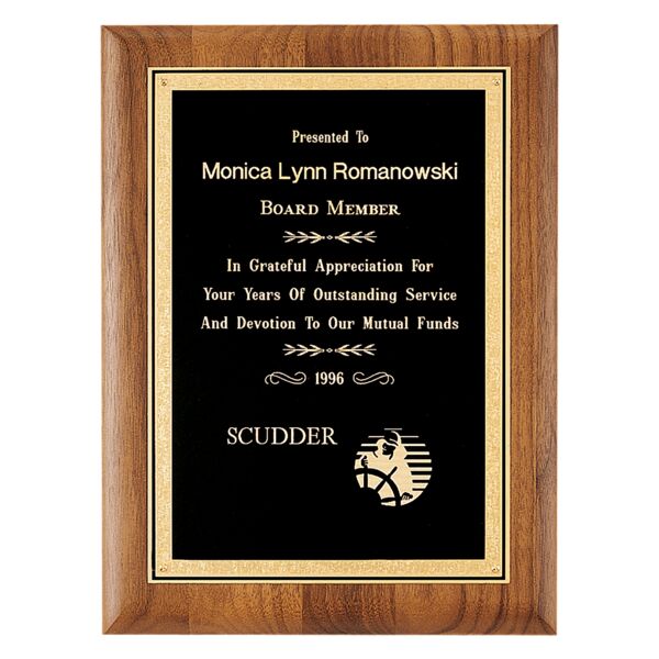 8" x 10 1/2" Coventry Series American Plaque with Florentine Border Textured LaserFX Plate Thumbnail