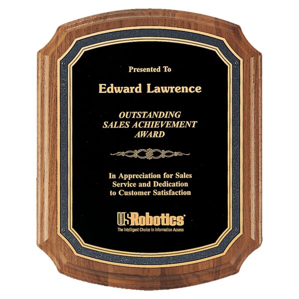 9" x 12" American Plaque with Florentine Border Textured Plate Thumbnail