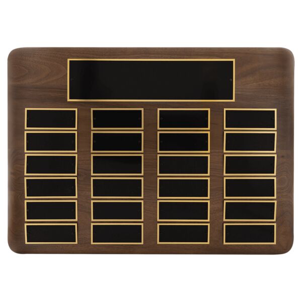 15" x 21"/Plates 1 1/2" x 3 3/4" American 24 Plate Perpetual Plaque with Brass Plates Thumbnail