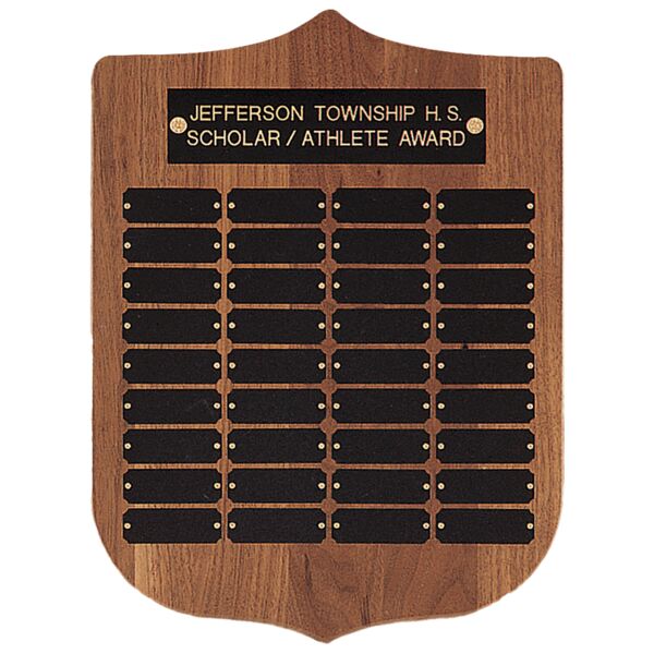 12" x 16"/Plates 7/8" x 2 1/2" American 36 Plate Perpetual Plaque with Brass Plates Thumbnail