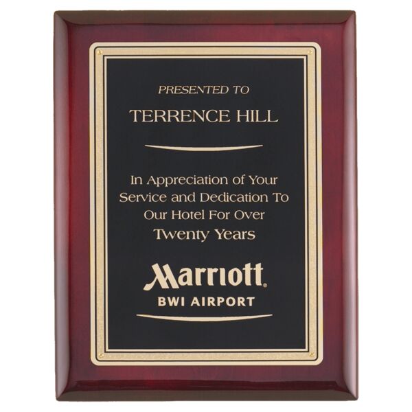 Airflyte Premium Piano Finish Plaque with Border LaserFX Plate Thumbnail