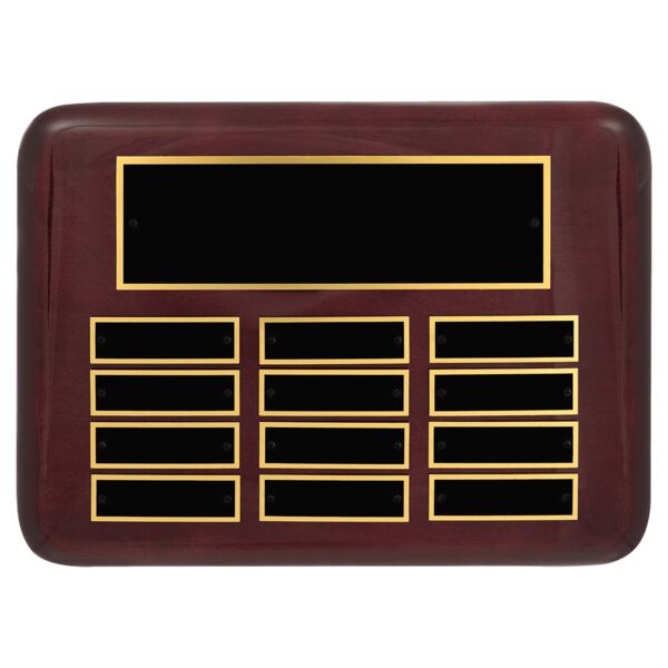 9" x 12"/Plates 7/8" x 2 3/4" Piano 12 Plate Perpetual Plaque with Brass Plates Thumbnail