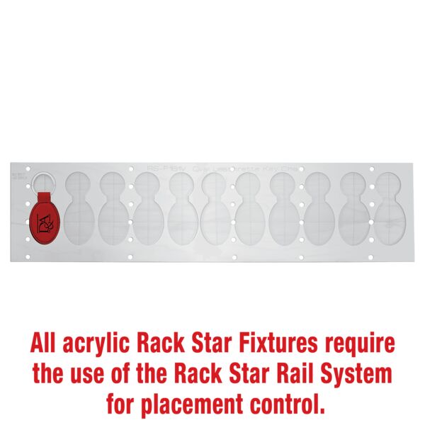 3" x 1 3/4" Oval Key Chain Rack Star Fixture Thumbnail
