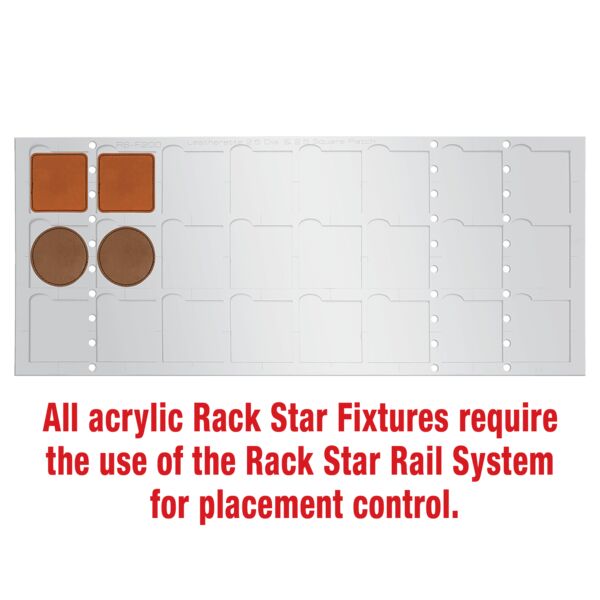 2 1/2" x 2 1/2" Square/Round Laserable Leatherette Patch Fixture-Holds 24 Thumbnail