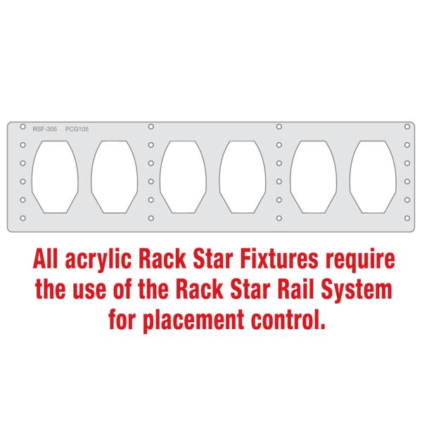 PCG105 9 oz. Stemless Rack Star Fixture- Holds 6 Thumbnail