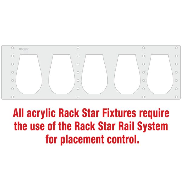 PCG107 21 oz. Stemless Rack Star Fixture-Holds 5 Thumbnail
