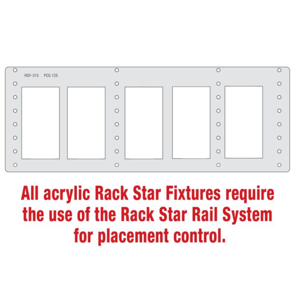 PCG125 16 oz. Can Glass Stemless Rack Star Fixture- Holds 5 Thumbnail