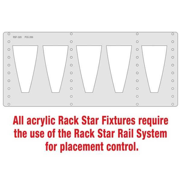 PCG200 16 oz. Pint Mixing Glass Rack Star Fixture- Holds 5 Thumbnail