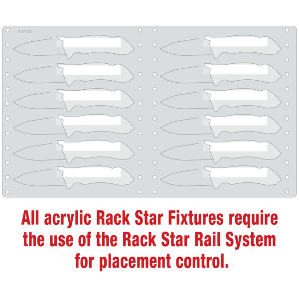 4 1/2" Bison River Rescue Knife Fixture-Holds 12 Thumbnail