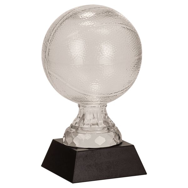 7" Glass Basketball with Marble Base Thumbnail