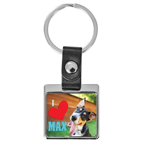 3 3/4" x 1 3/8" Square Sublimatable Keychain with Insert Thumbnail