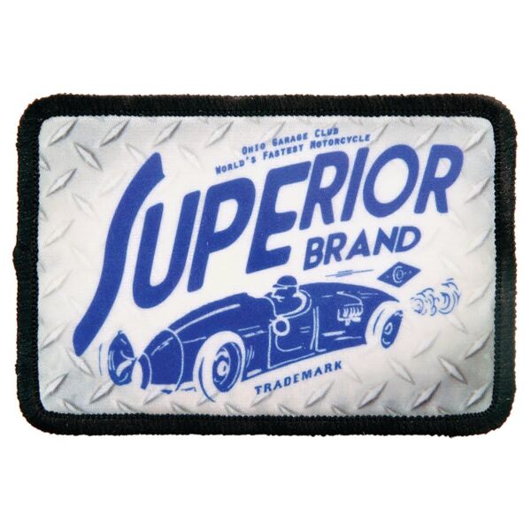 3" x 2" Rectangle Sublimatable Patch with Adhesive & Border Thumbnail