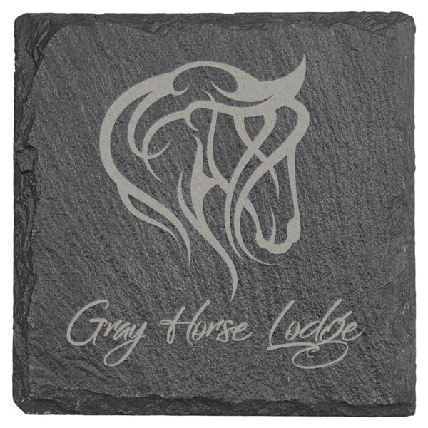 4" x 4" Square Slate Coaster Thumbnail