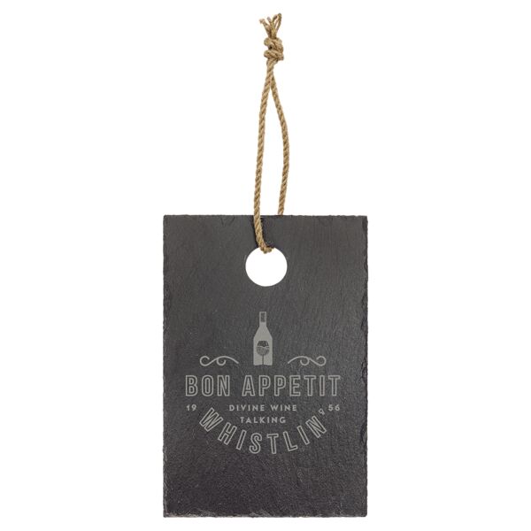 9" x 6" Rectangle Slate Cutting Board with Hanger String Thumbnail