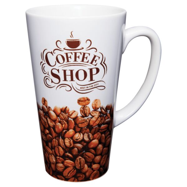 17 oz. Sublimatable Latte Mug with Handle Thumbnail