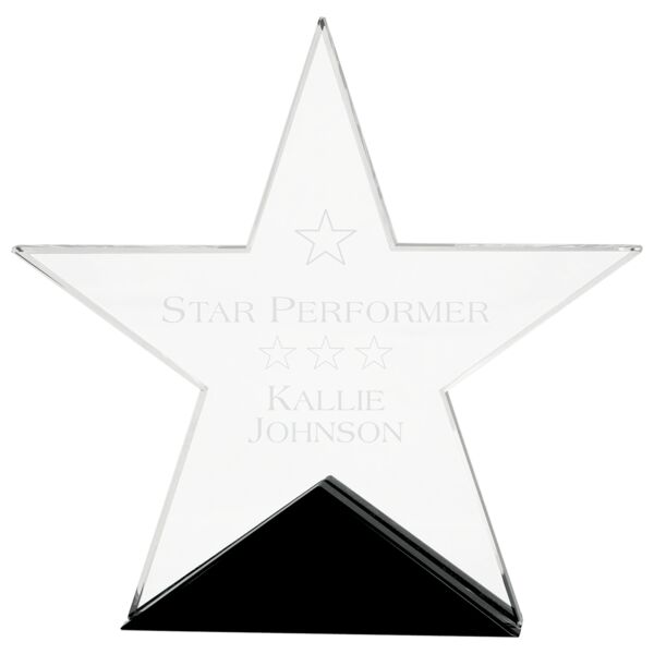 7 3/4" x 7 1/2" Glass Star on Base Thumbnail