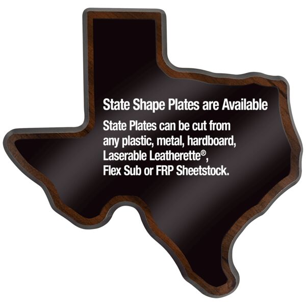10" x 10" Finish Edge Texas State Plaque Thumbnail