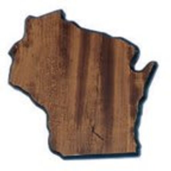 9 1/2" x 10" Finish Edge Wisconsin State Plaque Thumbnail