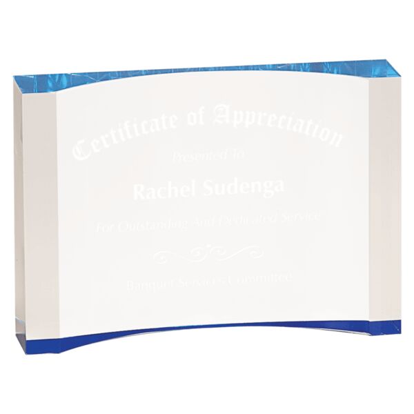 7" x 4 1/2" 1" Thick Acrylic Crescent Thumbnail