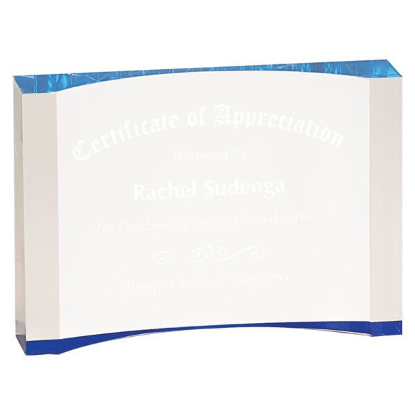 8" x 5 1/2" 1" Thick Acrylic Crescent Thumbnail