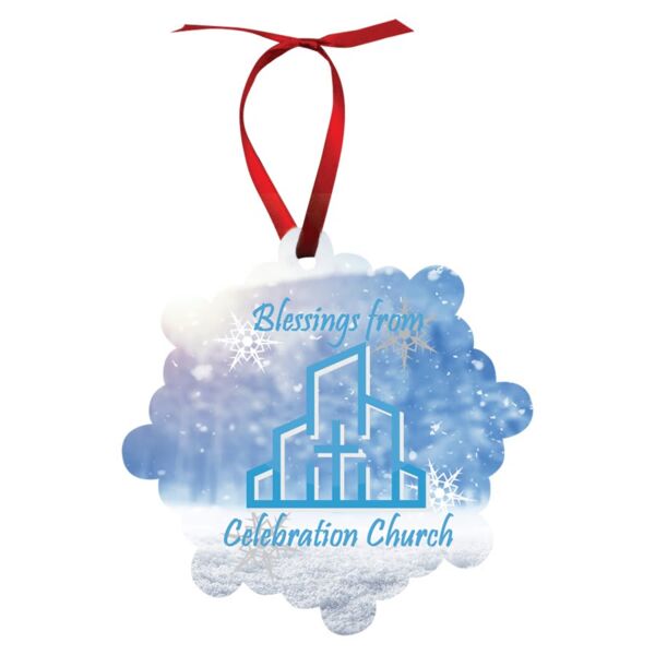 3" x 3" Gloss Unisub Aluminum London Ornament, 2-sided Thumbnail