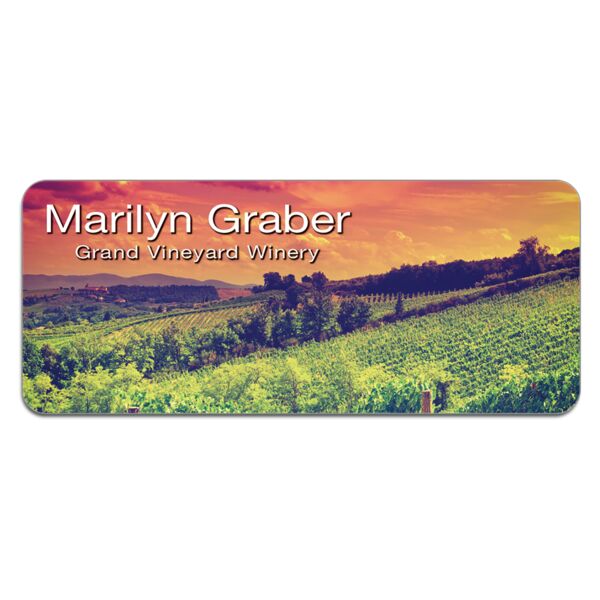 3" x 1.25" Matte Unisub FRP Sublimatable Name Badge with Radius Corners Thumbnail