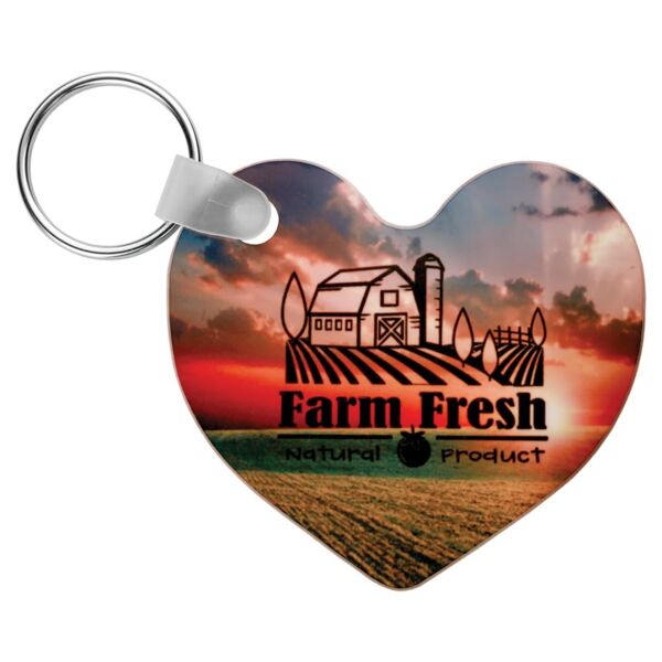 2.25" x 2.5" Unisub Gloss FRP Sublimatable Heart 2-Sided Keychain Thumbnail