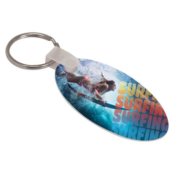 1.375" x 2.5" Gloss Unisub Aluminum Sublimatable Oval Keychain Thumbnail