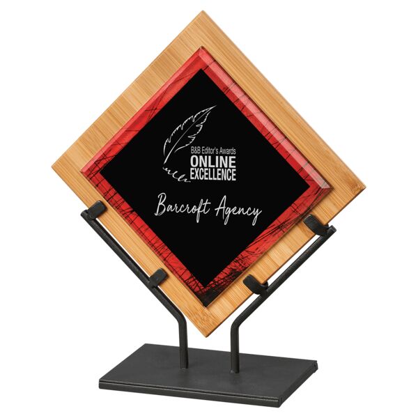 14 1/4" Galaxy Acrylic with Plaque and Iron Stand Thumbnail