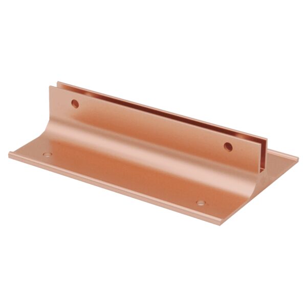 4", Polished , Kota Pro Aluminum Corridor Bracket, Fits 1/8" Thick Plastic Insert Thumbnail