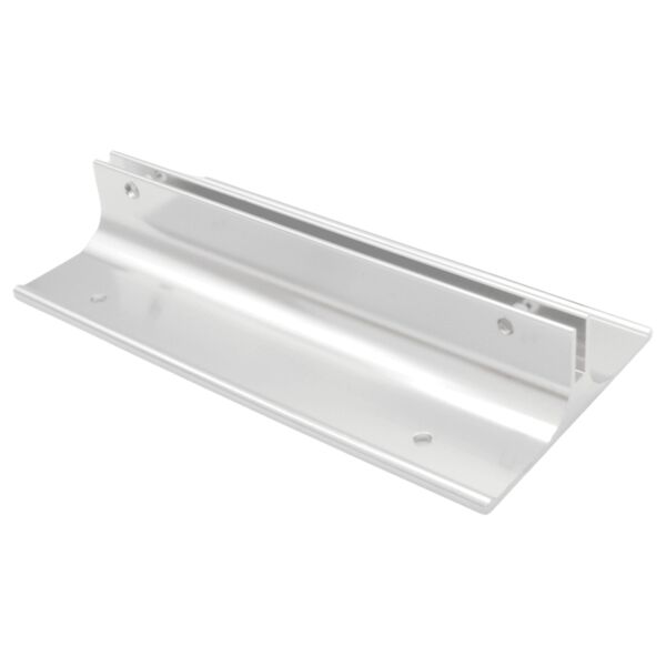 4", Satin , Kota Pro Aluminum Corridor Bracket, Fits 1/8" Thick Plastic Insert Thumbnail