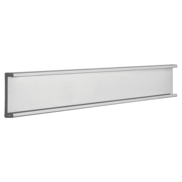 1" x 4", Satin , Kota Pro Aluminum Wall Bracket without Mounting Holes, Fits 1/16" Thick Plastic Insert Thumbnail