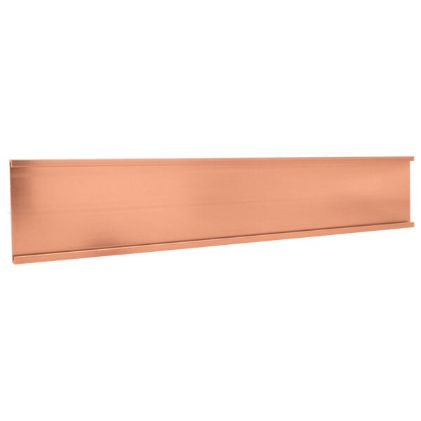 1 1/2" x 12", Polished , Kota Pro Aluminum Wall Bracket without Mounting Holes, Fits 1/16" Thick Plastic Insert Thumbnail