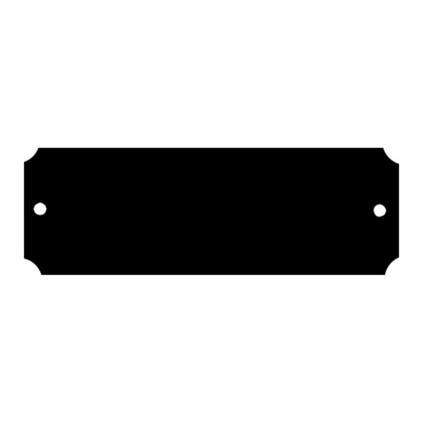 1" x 3" Laserable Brass Plate with Notched Corners and Two Holes Thumbnail