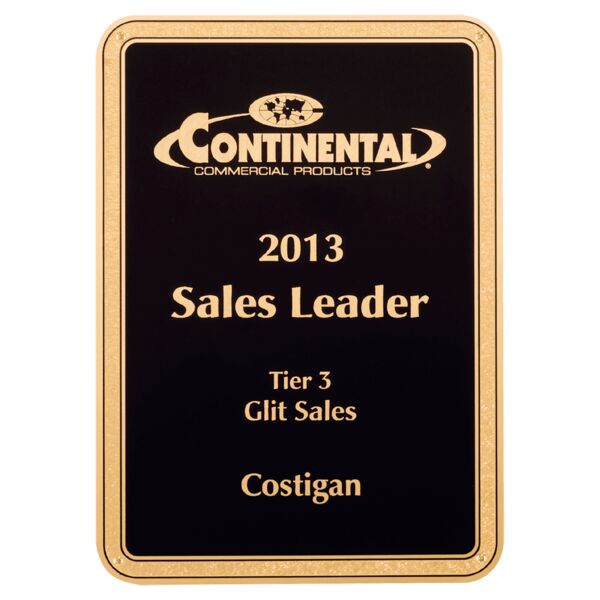 5 1/4" x 7 1/4 " LaserFX Radius Corner Plate with Florentine Border and Textured Center Thumbnail