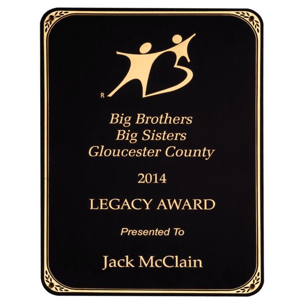 5 1/4" x 7 1/4" LaserFX Radius Corner Plate with Border Thumbnail