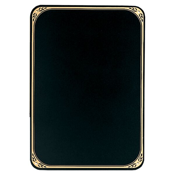 5 1/4" x 6 1/4" Brass Plate with Four Holes, Rounded Corners and Border Thumbnail
