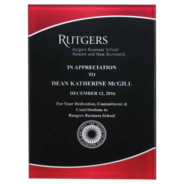 7" x 10" Acrylic Plaque Plate with Border and Center Thumbnail