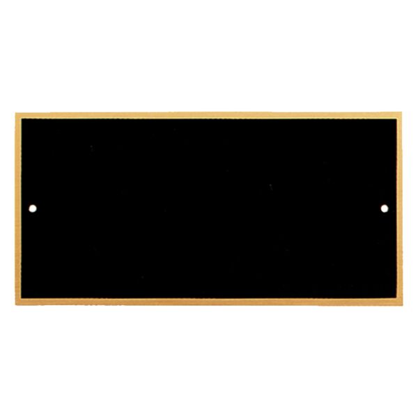 1 1/2" x 3 3/4" Laserable Brass Plate with Border and 2 Holes Thumbnail