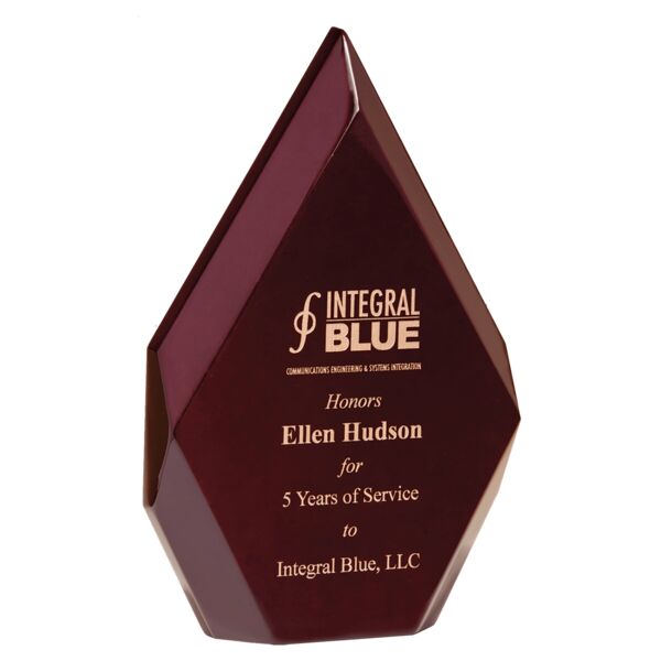 5 1/4" x 8 7/8" Engraved and Color-Filled High Gloss Diamond Thumbnail