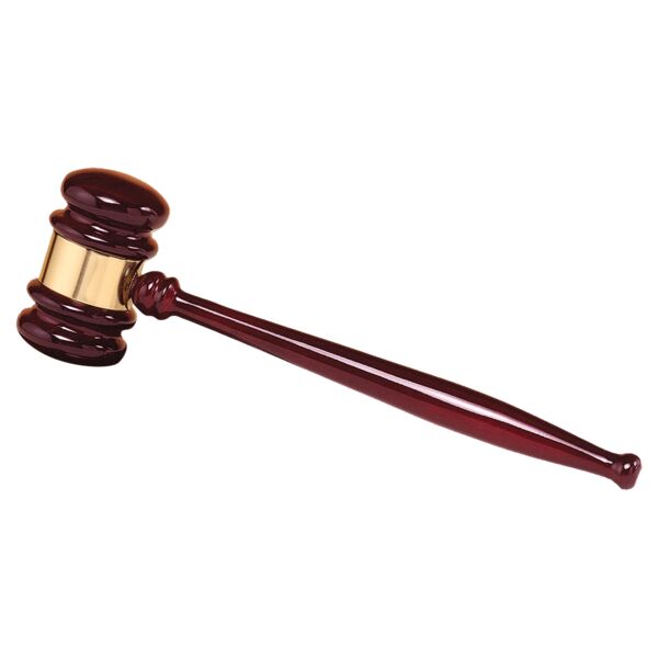 10" Piano Finish Gavel with a Gavel Band Thumbnail