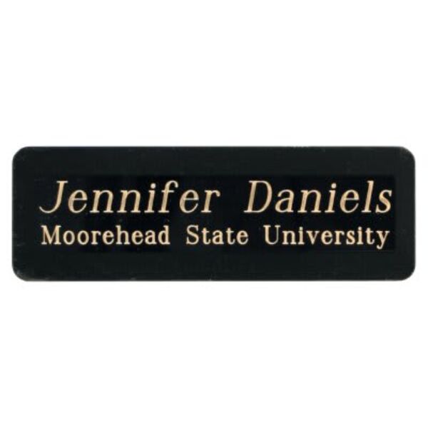 1" x 3" Laserable Brass Name Badge Plate Thumbnail
