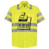 Men's High Visibility Safety Short Sleeve Work Shirt Thumbnail