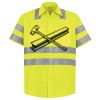 Men's High Visibility Safety Short Sleeve Work Shirt Thumbnail