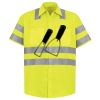 Men's High Visibility Safety Short Sleeve Work Shirt Thumbnail