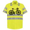 Men's High Visibility Safety Short Sleeve Work Shirt Thumbnail